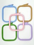 Nurge 5Pcs Plastic Small Square Embroidery