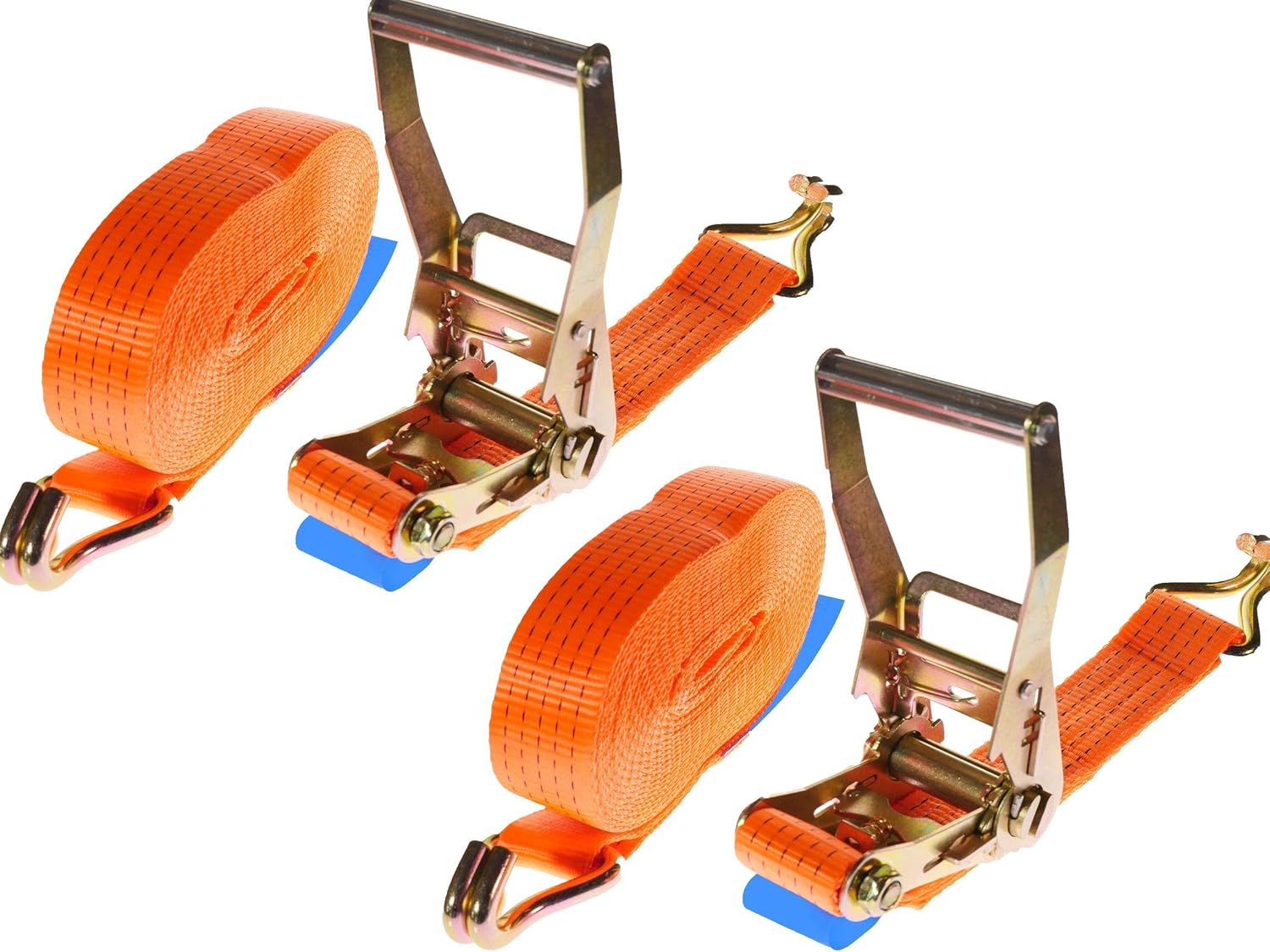 INDUSTRIE PLANET 2 Stück 5000kg 6m Spanngurte mit Ratsche und Haken 2 ...
