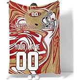 INAOO San Francisco Throw Blanket Custom Name Number for Men Women Boy Personalized Gifts