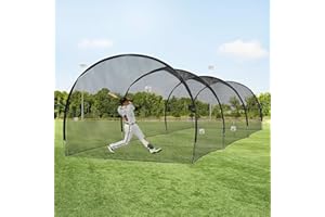 Bullro 30x13x9ft Baseball Batting Cage for Backyard, Collapsible Batting Cage, Batting Cage Net Baseball Softball, Portable Batting Cage for Baseball Practice Softball Hitting Equipment