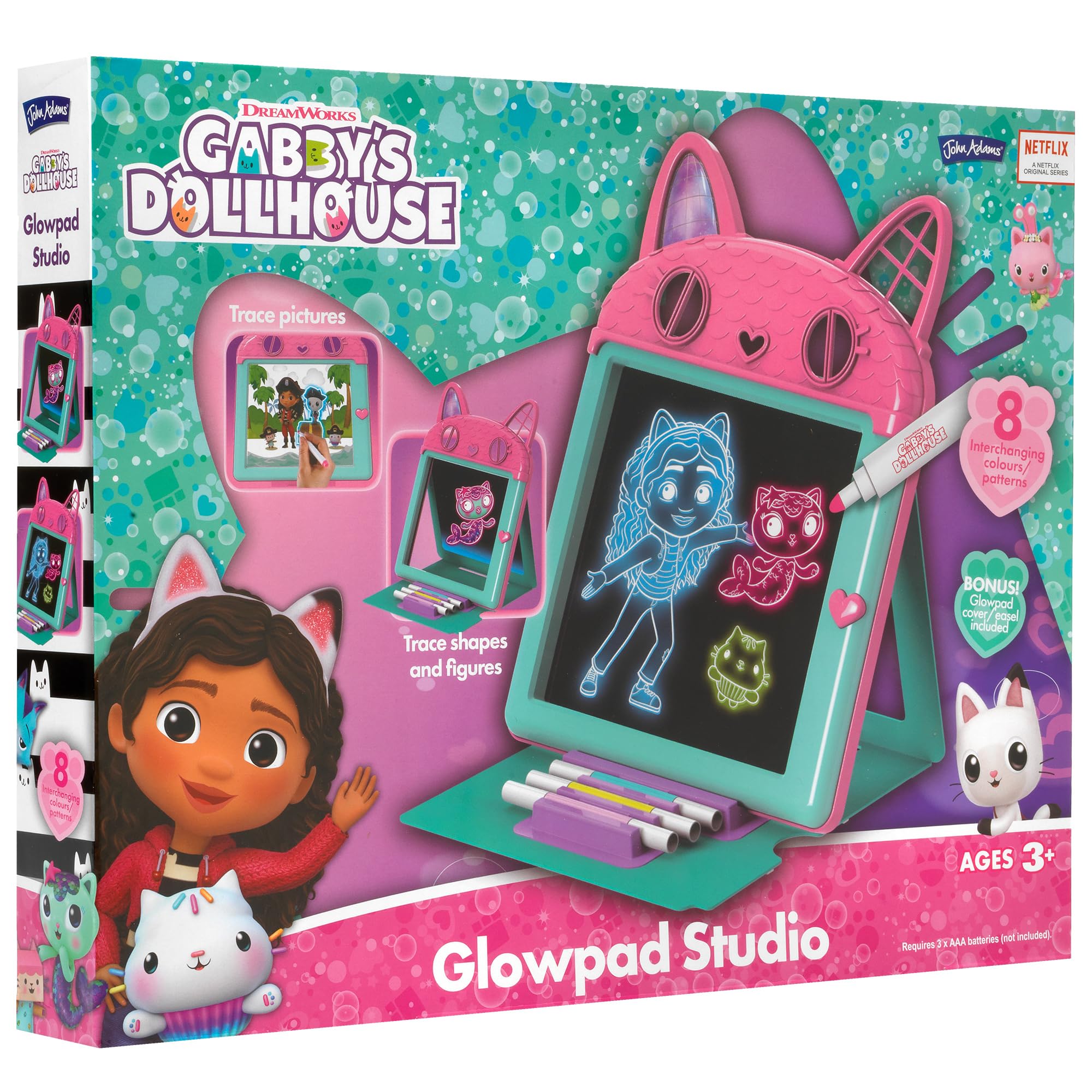 John Adams 11258 Gabby's Dollhouse GLOWPAD Studio Drawing Board