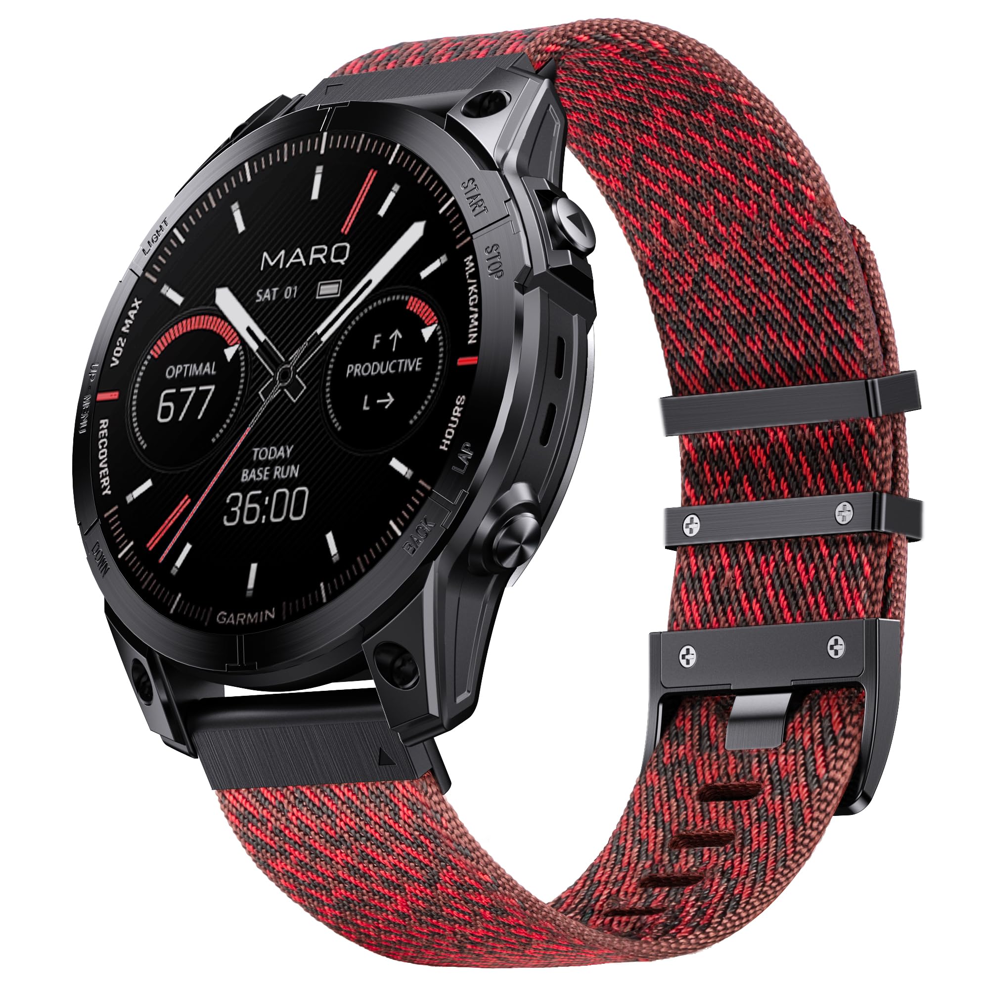 Watch Strap for Garmin Fenix 6 Pro/6/7 Pro/7/5 Plus/5, Quickfit 22mm Nylon Strap for Epix(47mm), Forerunner 965/955/945/935/745, for Instinct/Instinct 2, Approach S60/S62 โ image 1