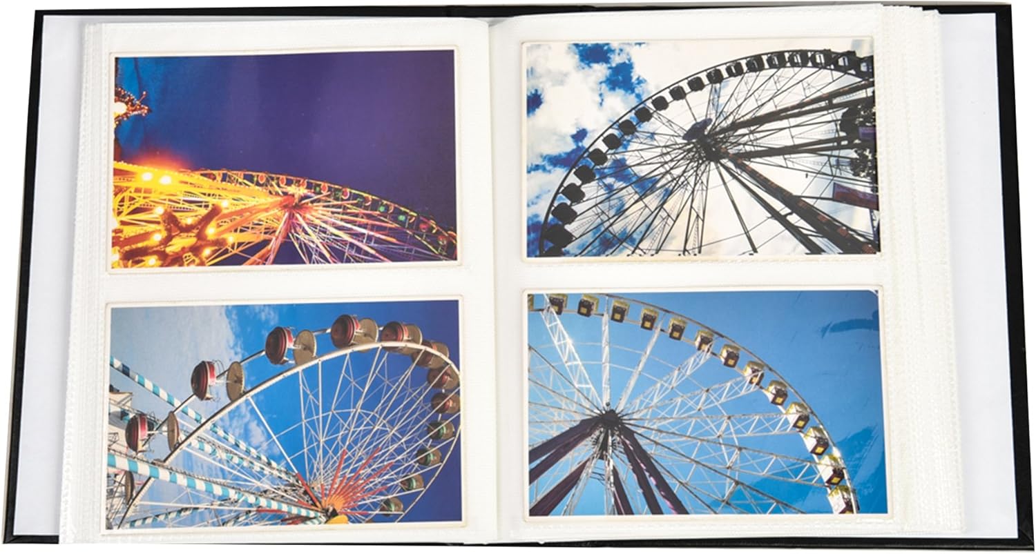 ARPAN 6' X 4' Photo Album With 300 Pockets - Hardback Cover, Choose Black, Blue, Or Burgundy