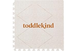 Toddlekind Playmat - Premium Foam Playmat, 4 x 6 feet, 6 Tile Extra Thick Foam Floor Puzzle Mat for Babies/Toddlers Stylish, Non-Toxic, Odorless. Perfect for Tummy Time & Play. 0m+ (Off White)