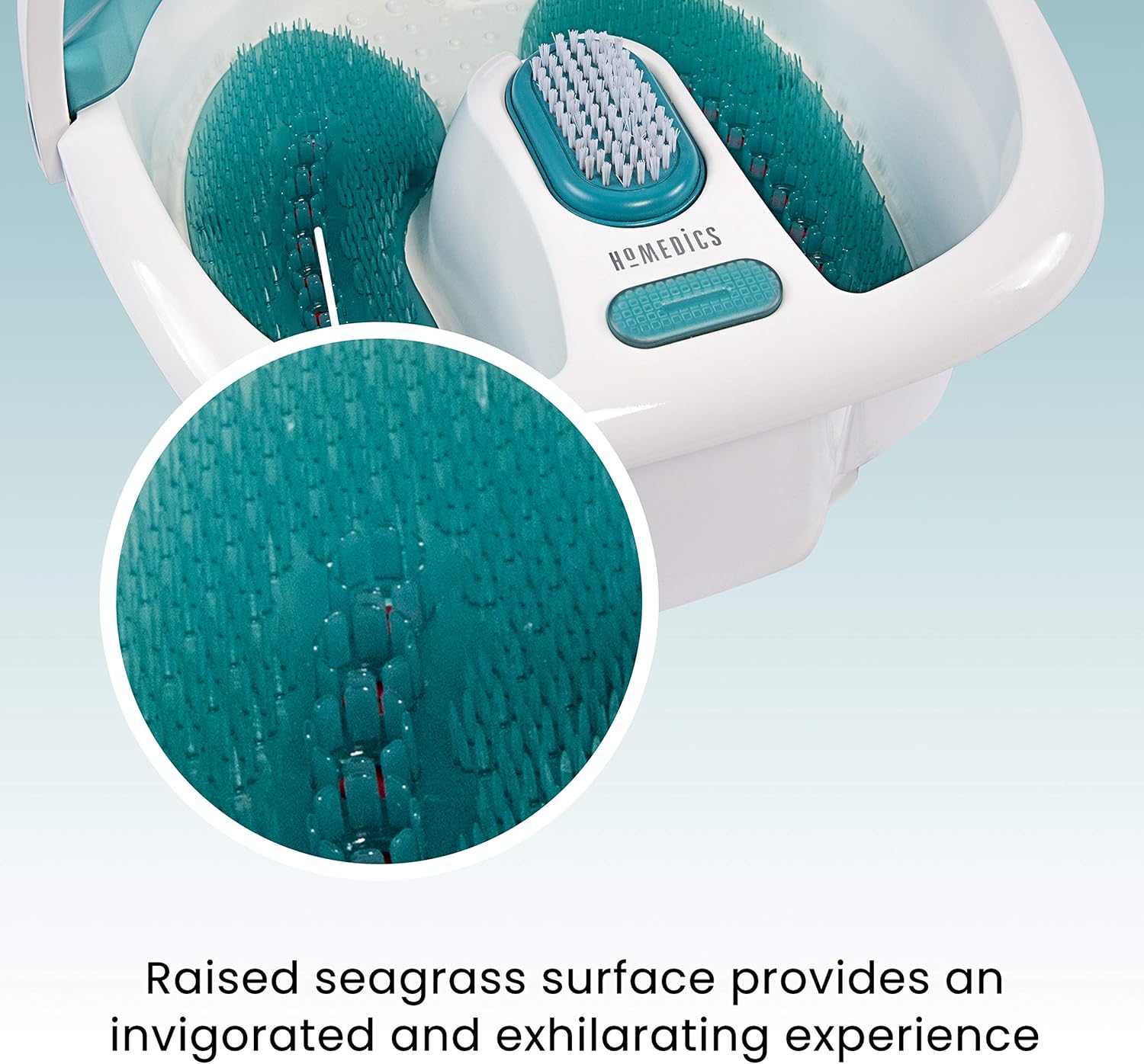 HoMedics Bubble Spa Elite Footbath, 2-in-1 removable pedicure center, Toe-touch control, Easy tote handle no-splash, FB-450H: Health & Personal Care
