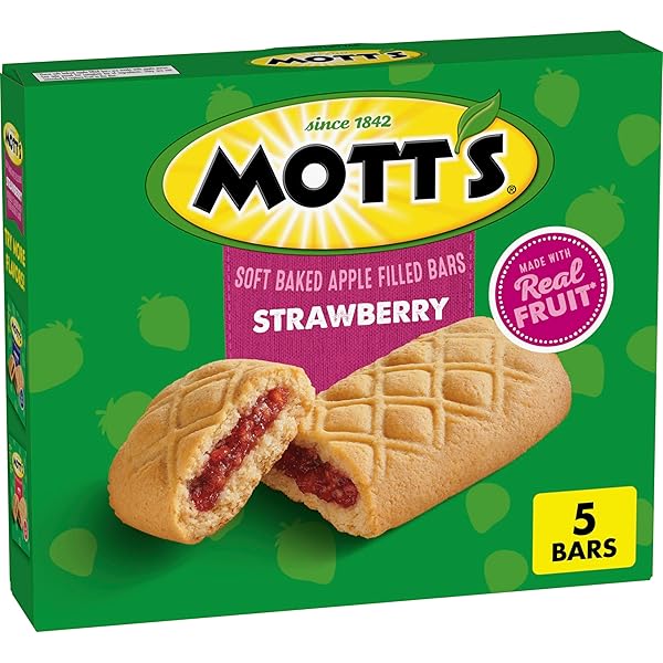 MOTT’S SOFT BAKED APPLE FILLED BARS, STRAWBERRY FLAVOR...