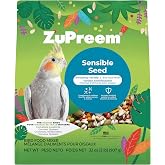 ZuPreem Sensible Seed Cockatiel &amp; Conure Food, Variety Mixer, Medium, 2 lb | Bird Food Mixer, Cockatiel Food, Conures, Lovebirds, Quakers, Pellet Mix, Pumpkin Seeds, Safflower, Smart Pellet, Made in USA