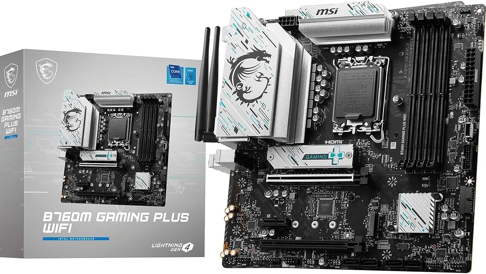MSI B760M Gaming Plus WiFi Motherboard LGA1700 DDR5 mATX PCIe4.0
