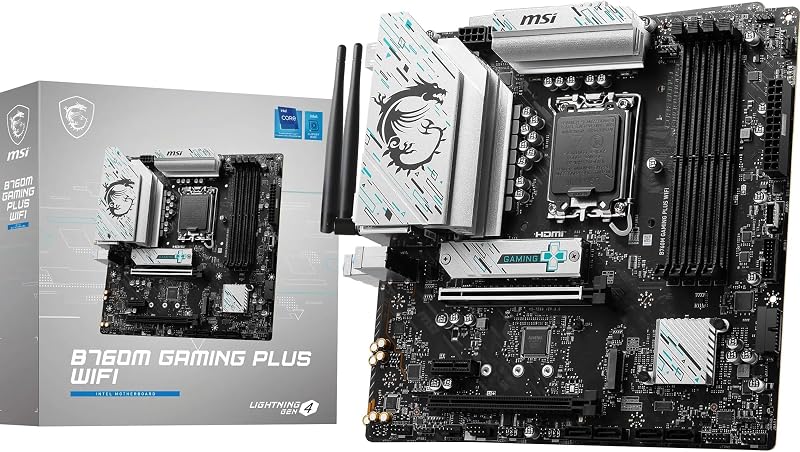 MSI B760M Gaming Plus WiFi Motherboard LGA1700 DDR5 mATX PCIe4.0