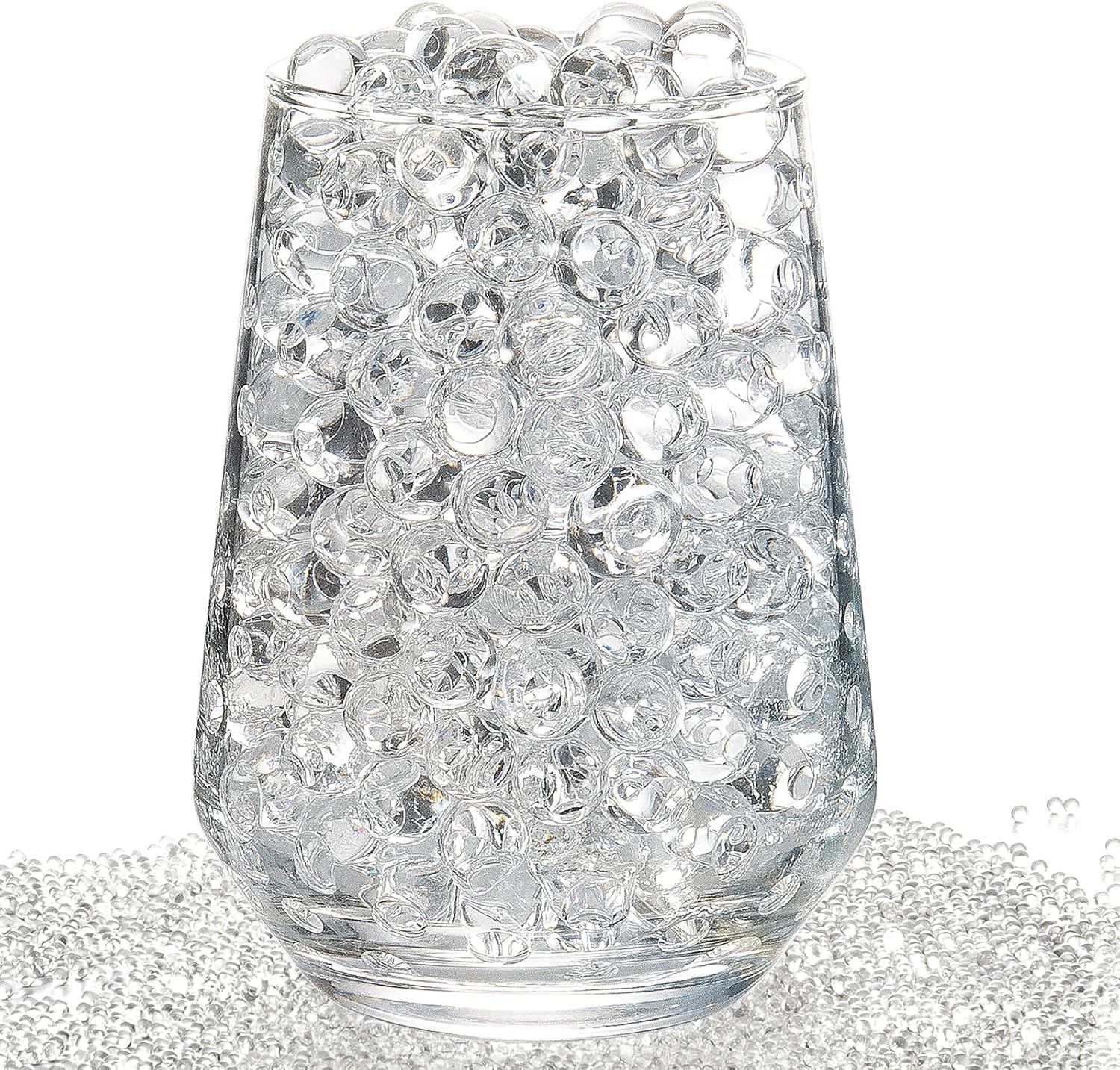 Vase Fillers - ZTML MS 16000 Pieces Clear Water Gel Jelly Beads, Vase Filler Beads, Non Toxic Water Beads for Soilless Planting, Wedding Centerpiece, Floral Arrangement, Vase Filler (Clear)