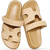 Project Cloud 100% Genuine Leather Sandals for Women Footwear - Stylish Womens Sandals with Plush & Soft Insole - Non-Slip and Water-Resistant Beach Sandals Slides for Women (Mayvy)