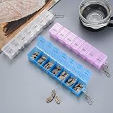Ninoclar 3 Pack 7 Day Pill Box Organiser Weekly Dispenser White Pink Blue view 6