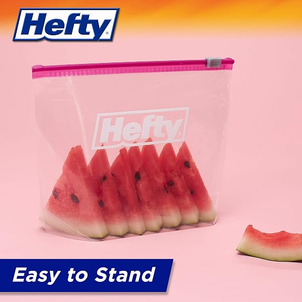 HEFTY SLIDER STORAGE BAGS, GALLON SIZE, 66 COUNT