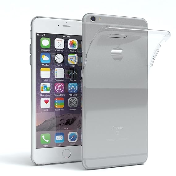 EAZY CASE Hülle für Apple iPhone 6 Plus / 6S Plus Schutzhülle Silikon, Ultra dünn Slimcover, Handyhülle, Silikonhülle, Backco