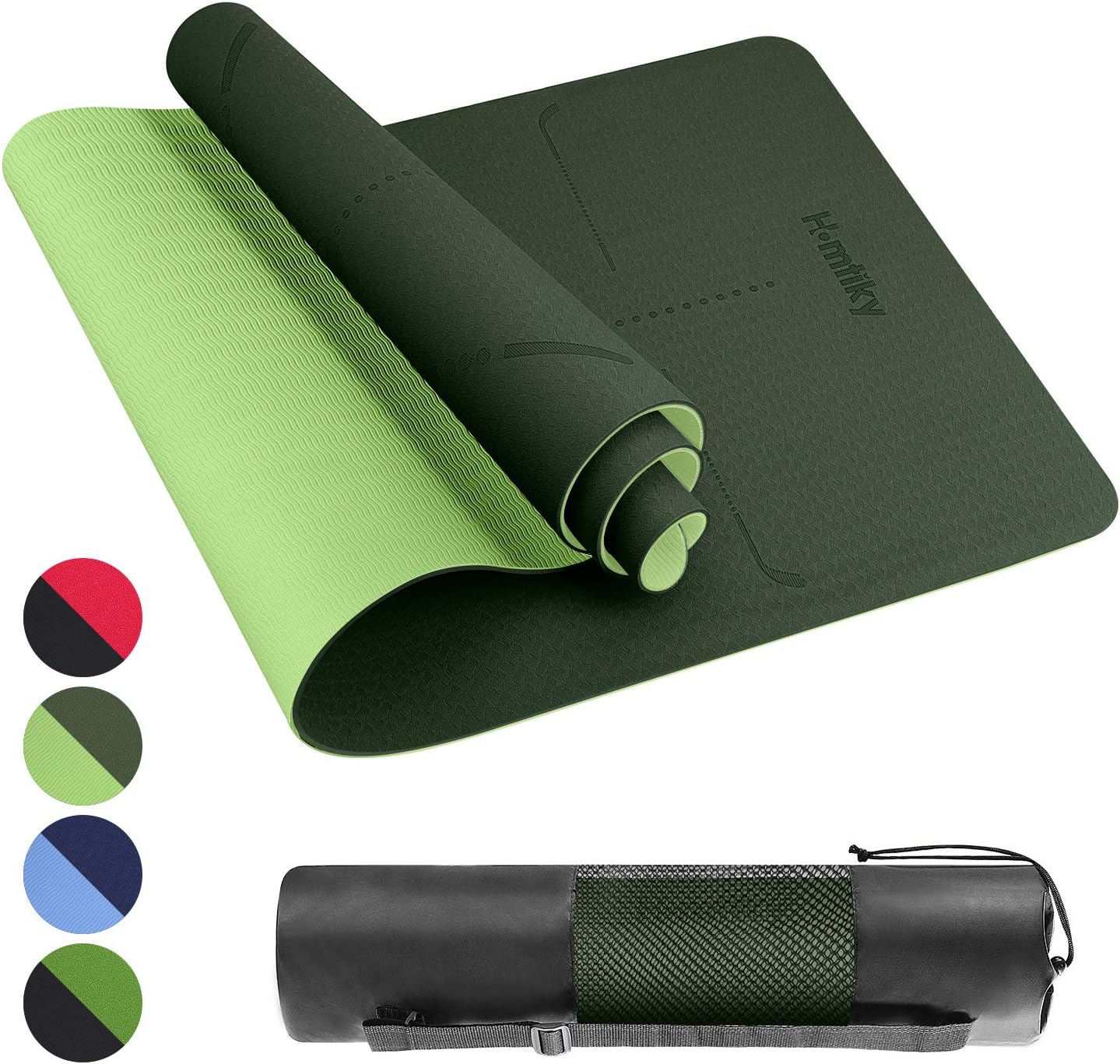 Homtiky Esterilla Yoga, Esterilla Deporte Antideslizante con Material