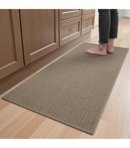 Tchdio Kitchen-Rugs Non Slip Washable, Absorbent Kitchen Mats For Floor, Comfort Rugs For Kitchen Floor Mats, Kitchen Runner Rug In Front Of Sink, Laundry, Hallway (Beige, 16''x24