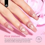 Beetles Gel Polish Jelly Cat Eye Glitter Pink Nude Beige Set with Magnet view 3
