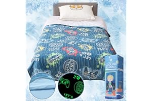Anowpo Cooling Blankets for Hot Sleepers,Glow in The Dark Blanket Game Controller Gifts for Boys,Q-Max>0.4 Arc-Chill Cooling Fiber,1-12 Year Old Teen Boys Gifts,Soft Cozy Gamer Blanket,50"x60"
