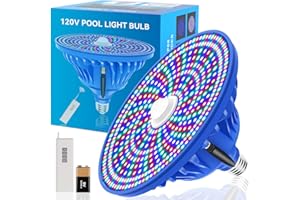 CEDIO Pool Lights for Inground Pool, 120V 90W Led Pool Light Bulb for Inground Pool, Color Changing Underwater Pool Light with Remote Control, E26/E27 Replacement (Blue)