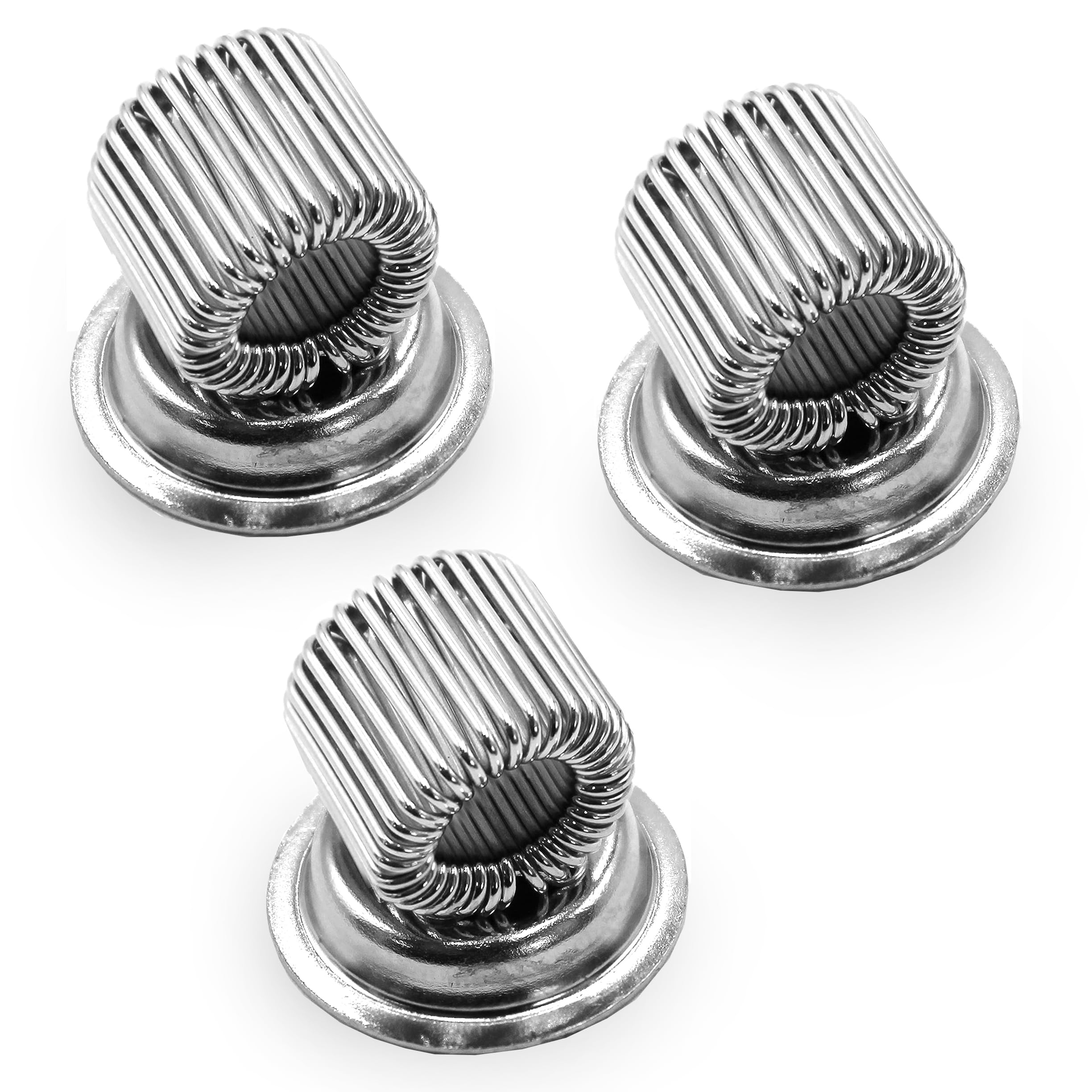Magentic Single Pen Holder Clip, perfect for Office or Home Use - Pack of 3 - Silver
