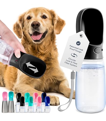 WePet Portable Dog Water Bottle, 19 OZ, Leak Proof Puppy Water