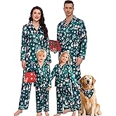 SWOMOG Family Matching Button Down Pajamas Pjs Silk Satin Long Sleeve Shirt Long Pants Set Sleepwear 2 Pcs Outfits Loungewear