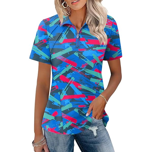 Amazon.com: Blue Paisley Pattern Polo Shirts for Men Active