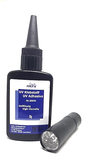 Uv Kleber 8023 Dickflussig 50g Plus 9er Led Uv Taschenlampe - 