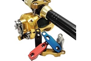 Sea Halt CNC Aluminum Fishing Reel Rod Clamp Mount for Penn International Torque Fathom Squall (Gold - No Engraving, Large)