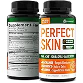 Perfect Skin Acne Pills - Clear Skin Supplement with Niacinamide, Probiotic, Zinc & Vitamin A - Anti Acne Vitamins for Teens, Men & Women - Support for Face & Back Acne, Acne Scars - 60 Capsules