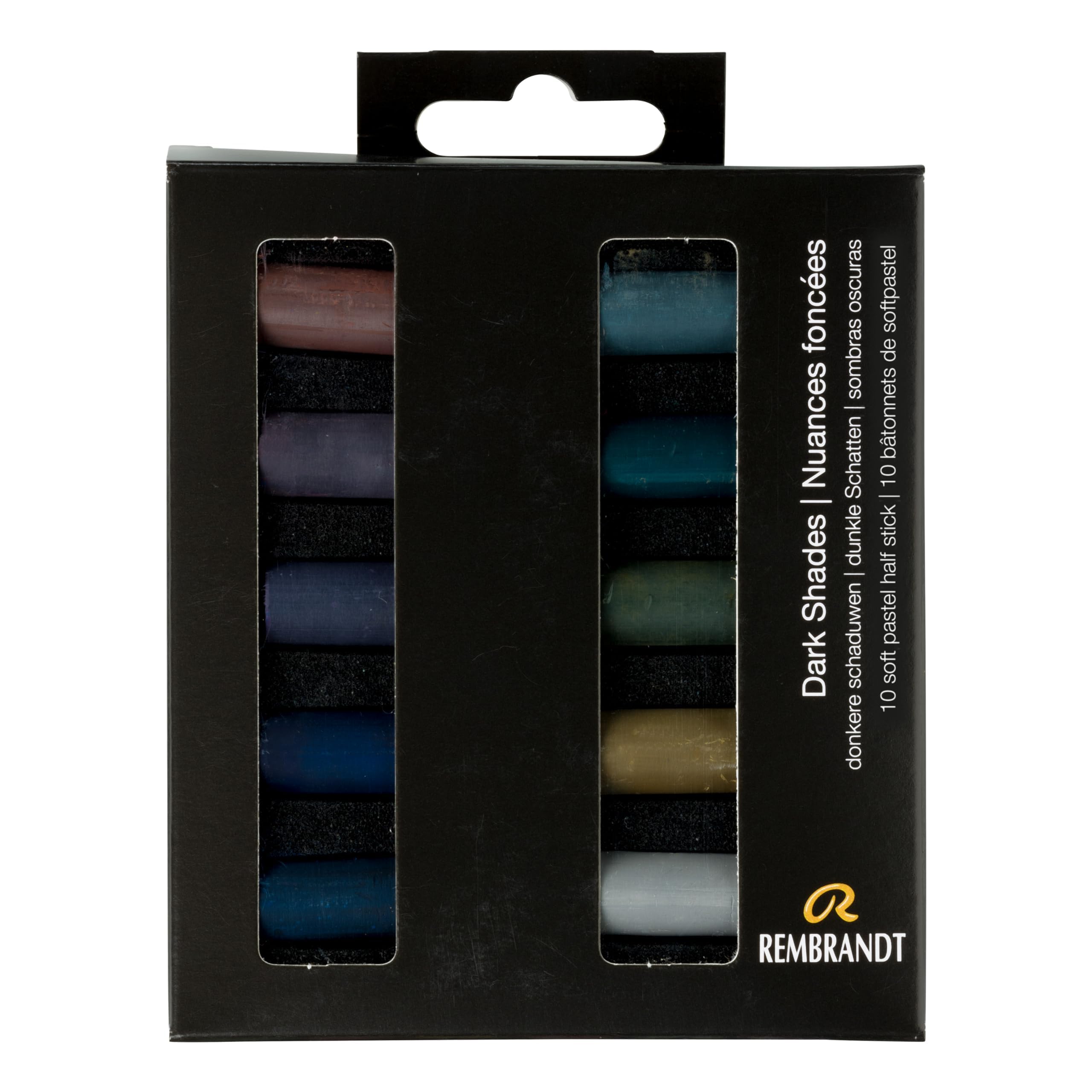 Rembrandt Professional Soft Pastel Set Dark Colours | 10 Half Pastels