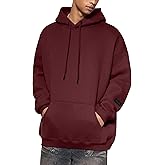 TURLAT Mens Hoodie Heavyweight Fleece Hoodie Sweatshirt for Men Oversized Pullover Hoodie with Pocket Causal Sportswear