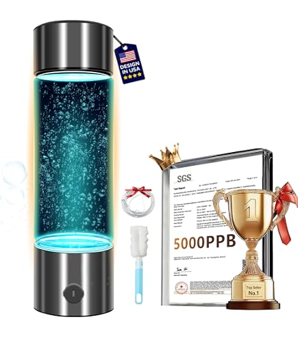 Amazon.com: 5.0 New Upgraded Hydrogen Water Bottle - Hydrogen