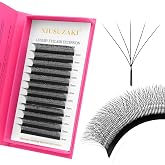 Lash Extensions 5D Eyelash Extensions W Lashes 0.07mm Thickness D Curl Lashes Mix 8-15mm Soft Lash Trays Volume Lash Extension Natural Matte black False Eyelashes Professional Use(W-5D-0.07-D,8-15mm)