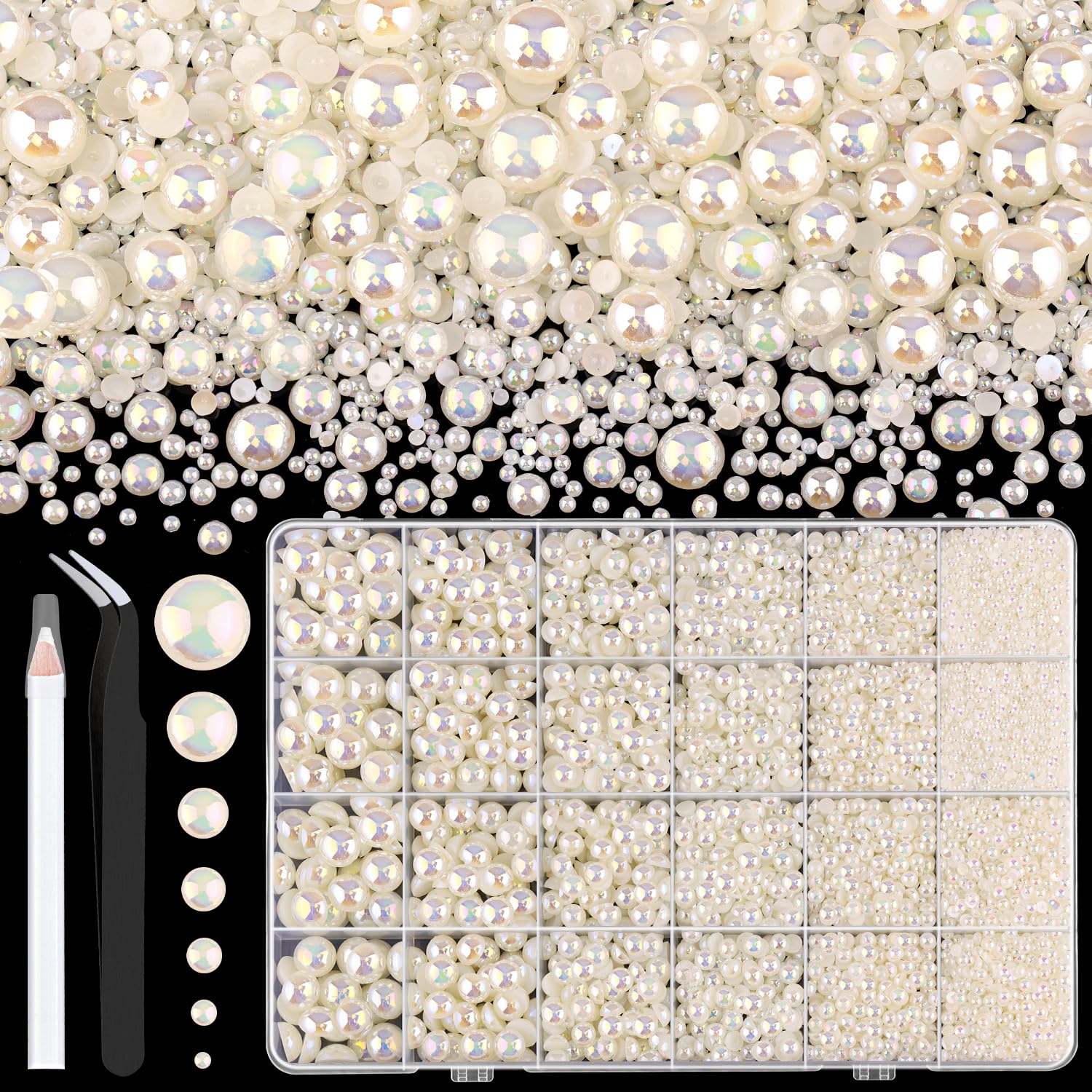 11000Pcs Flatback Pearls for Crafting