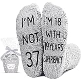 HAPPYPOP Unique Birthday Gifts for Men - Fuzzy 36 37 38 39 40 Year Old Socks