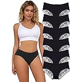 Cinvik Lace Panties for Women Lace Underwear Sexy Cheeky Panties Embroidered Hicut Elastic Woman Lacy Briefs for Women Packs