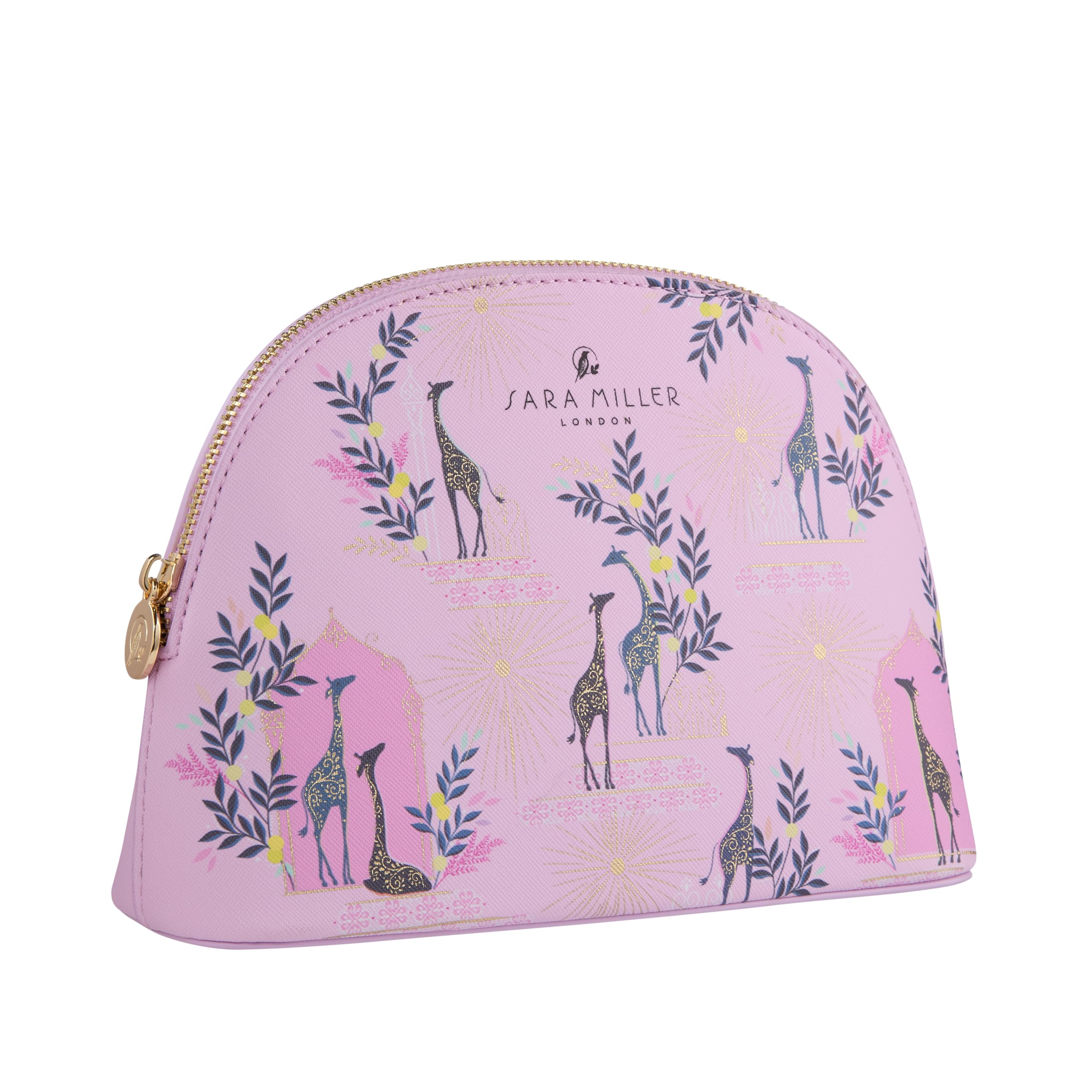 Sara Miller London Cosmetic Bag, Medium Zip Pull Toiletry, Makeup Organiser, Travel Size, Vegan and Cruelty Friendly, Beauty Accessory, Gift for Her, H16.5 x W22 x D7.5 CM