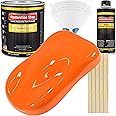 Restoration Shop - California Orange Acrylic Enamel Auto Paint - Complete Gallon Paint Kit - Professional Single Stage High Gloss Automotive, Car, Truck, Equipment Coating, 8:1 Mix Ratio, 2.8 VOC