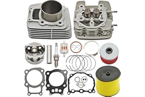 GXYWADY Big Bore 350cc Cylinder Head Piston Top End Gasket Kit Replacement for Honda Rancher TRX350 TRX 350 2000-2006 Parts 12100-HN5-670