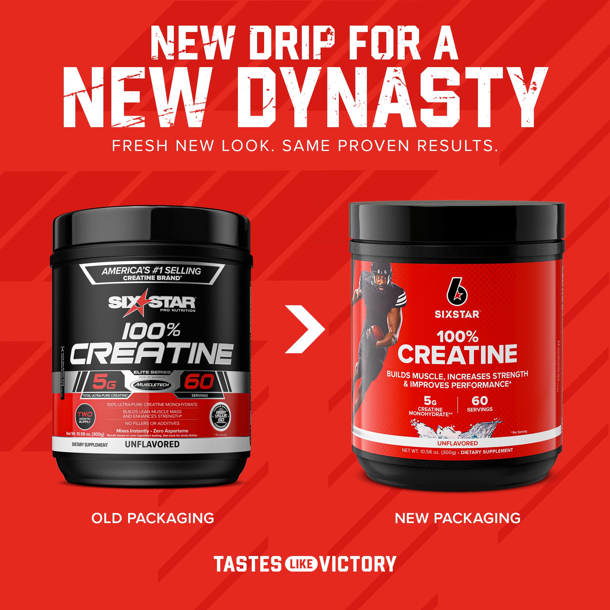 Six Star 100% Creatine Monohydrate Powder - Unflavored Micronized Creatine Monohydrate Supplement for Workout Performance, Muscle Building & Strength - Creatine Powder for Women & Men - 60 Servings