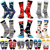 Glitopper 6 Pairs Funny Theatre Socks for Men Women Gifts Clothing Broadway Musical Theater Lover Gifts Drama Socks