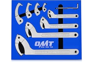 Orion Motor Tech 8pc Adjustable Pin Spanner Wrench Tool Set, Spanner Nut Wrench Tools with Changeable Heads for Pipes Heating