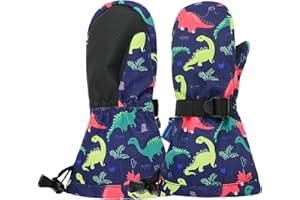 Winter Gloves Kids Waterproof Glove Baby Mittens Girls Ski Gloves Toddler Mitts Gloves for Infant Dinosaur M
