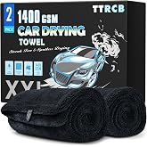 TTRCB 2 Pack Car Drying Towels, 48" x 24" Extra Large Microfiber Towels for Cars, Ultra-Absorbent 70/30 Blend, 1400 GSM, Streak Free, Twisted-Loop Drying Towels Car Detailing for SUV, RV, Truck