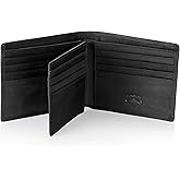 Stealth Mode Leather Bifold Wallet for Men With ID Window and RFID Blocking