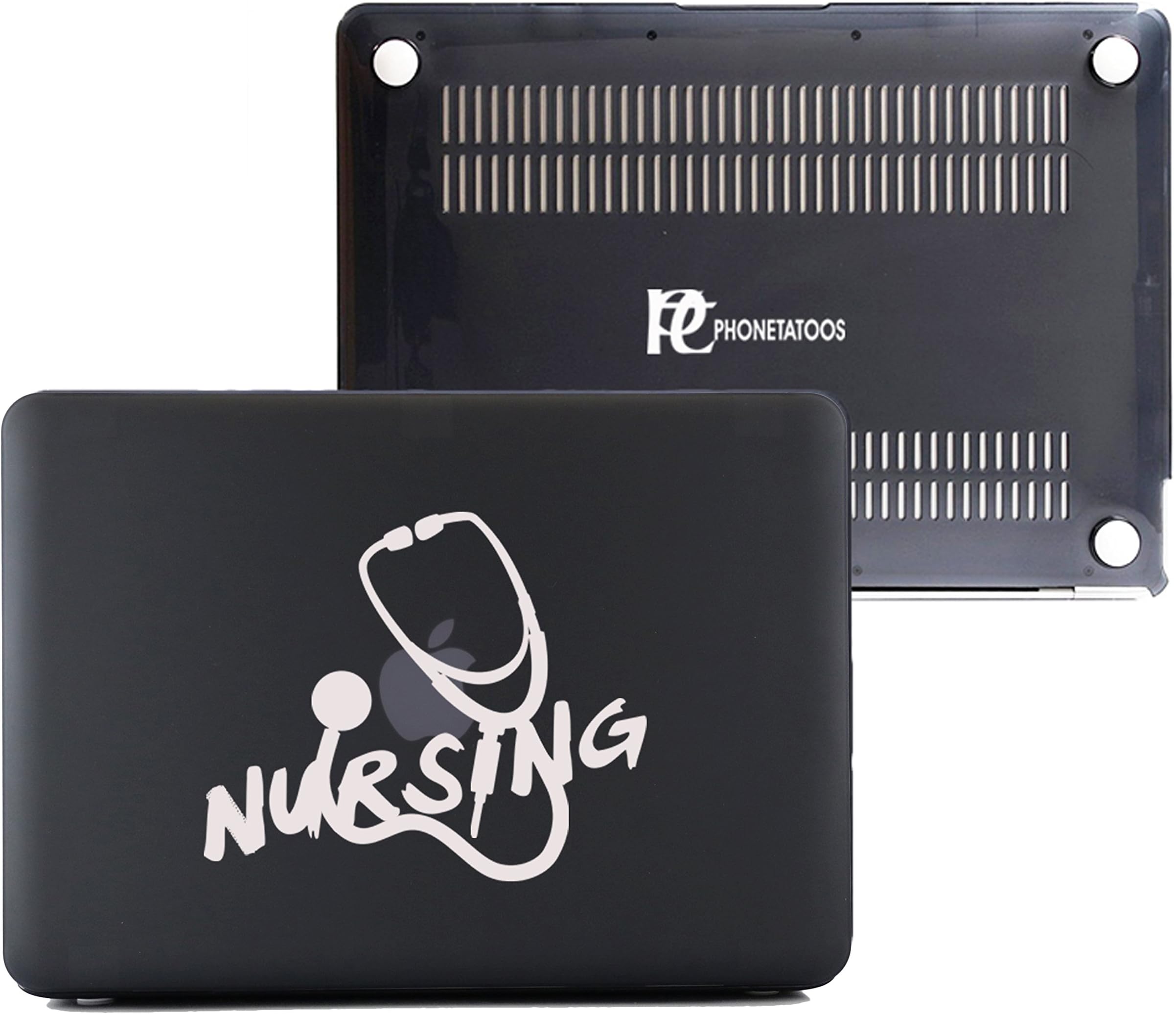 PhoneTatoos -Nursing Black / Transparent Plastic Hard Case Cover for Macbook Pro RETINA 13'' (Model: A1502 or A1425)