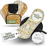 Non-Slip, Organic Cotton Reusable Menstrual Pads for Teen Girls (6 Pack S+M) - Leak Proof & Odor Free Cloth Period Pads - High-Temp Washable, Breathable & Skin-Safe for First Period Day Confidence