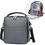 E-manis Insulated Lunch Bag Lunch Box Cooler Bag with Shoulder Strap for Men Women Kids (gray)