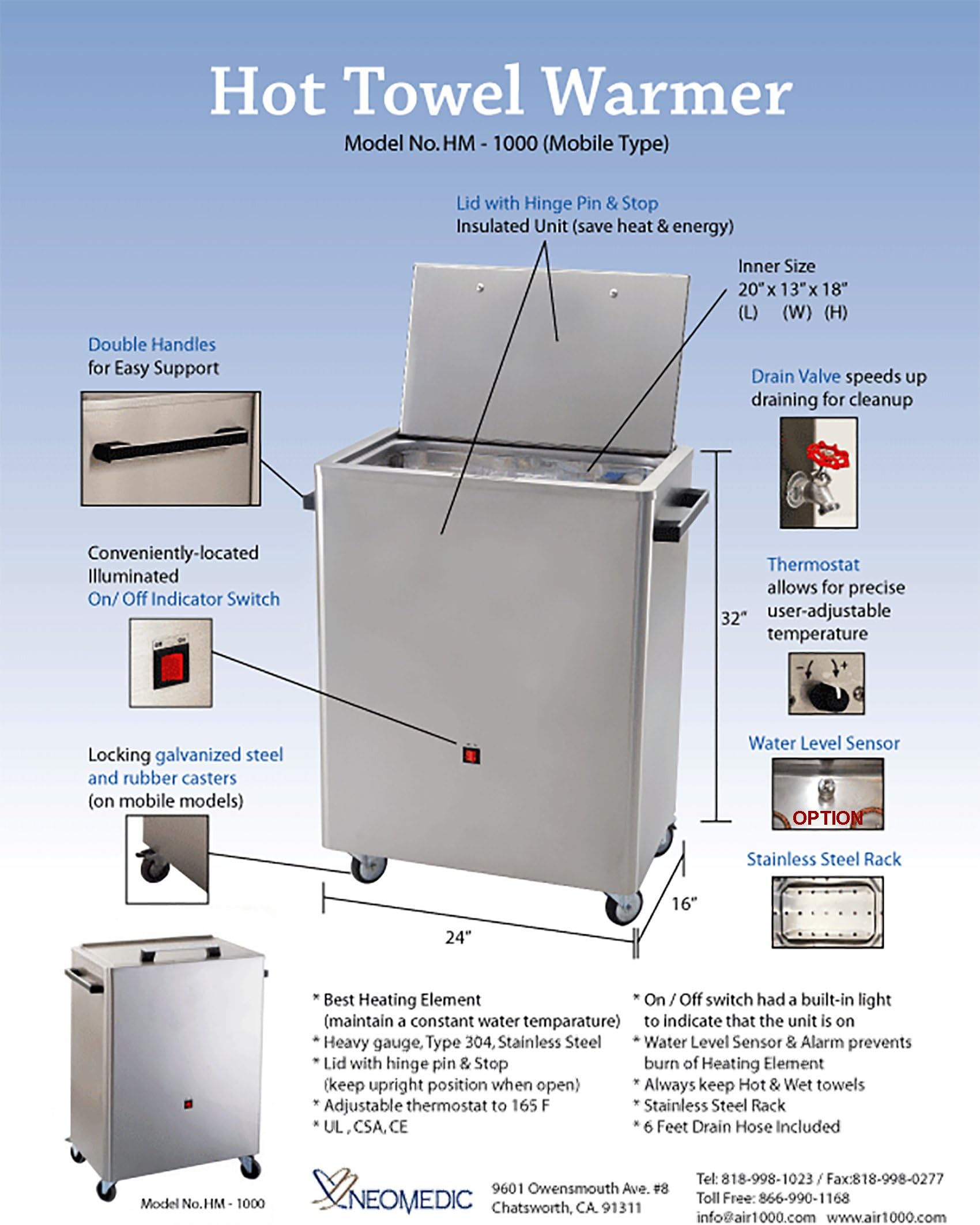 Hot Towel Warmer Mobile Type Super Size